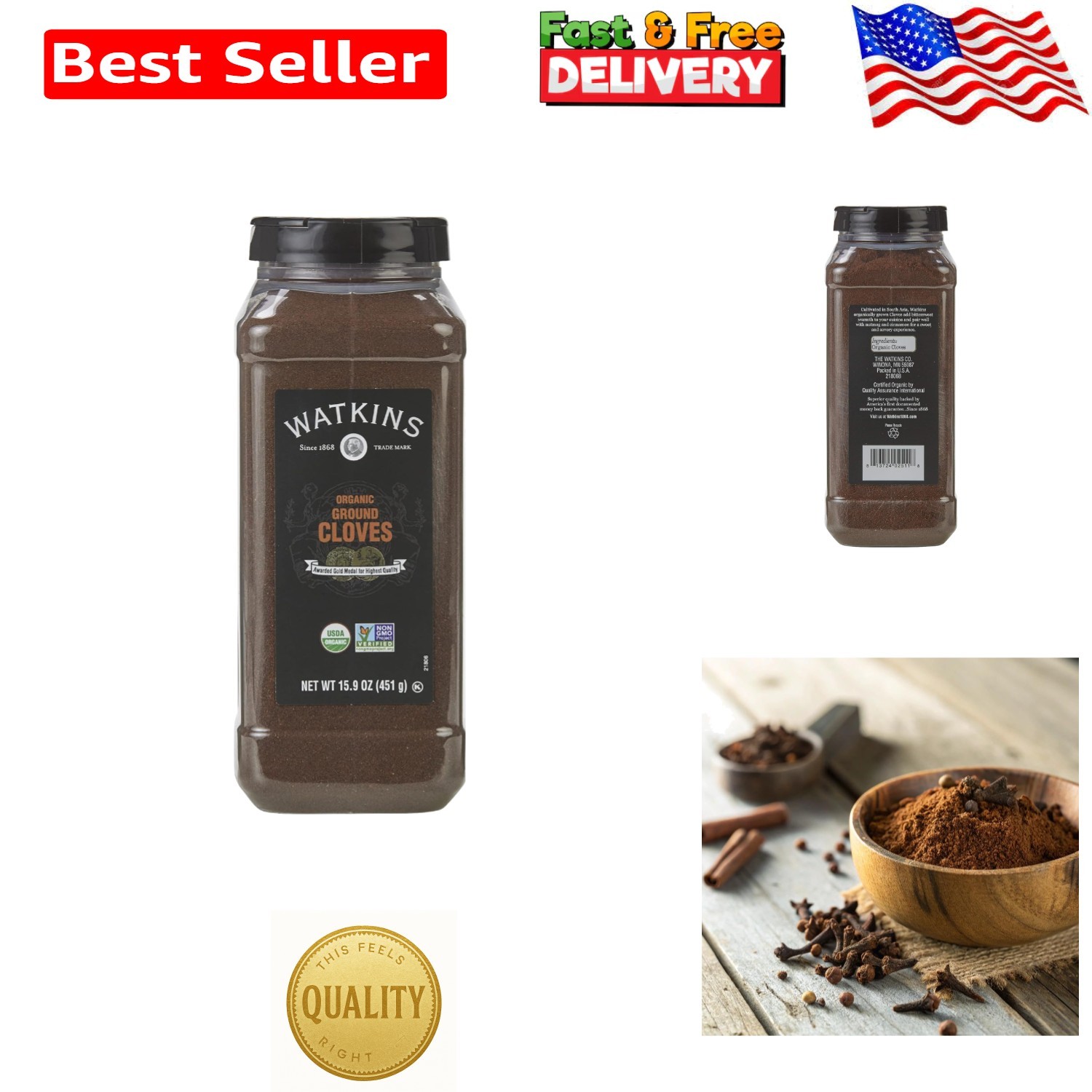 15.9 oz Organic Ground Cloves – Versatile Spice Perfect for Baking & Cooking