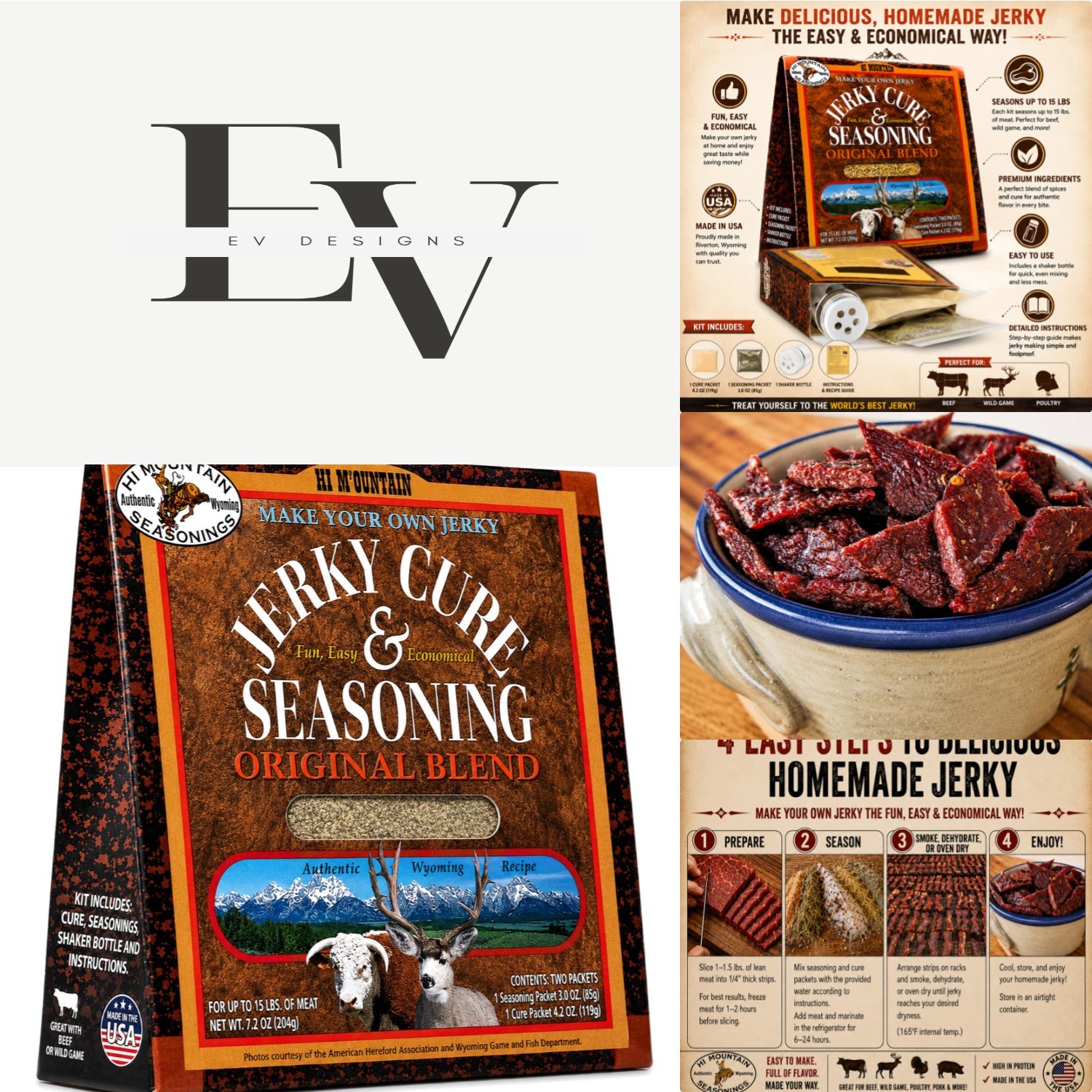 Gourmet Jerky Seasoning and Cure Kit – Easy Instructions for Delicious Results