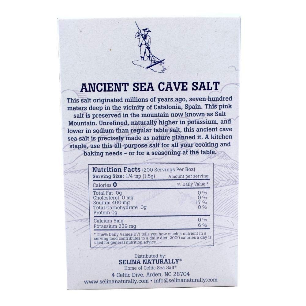 Gourmet Pink Potassium Cave Salt 10.6 Oz – Light in Sodium, Rich in Flavor