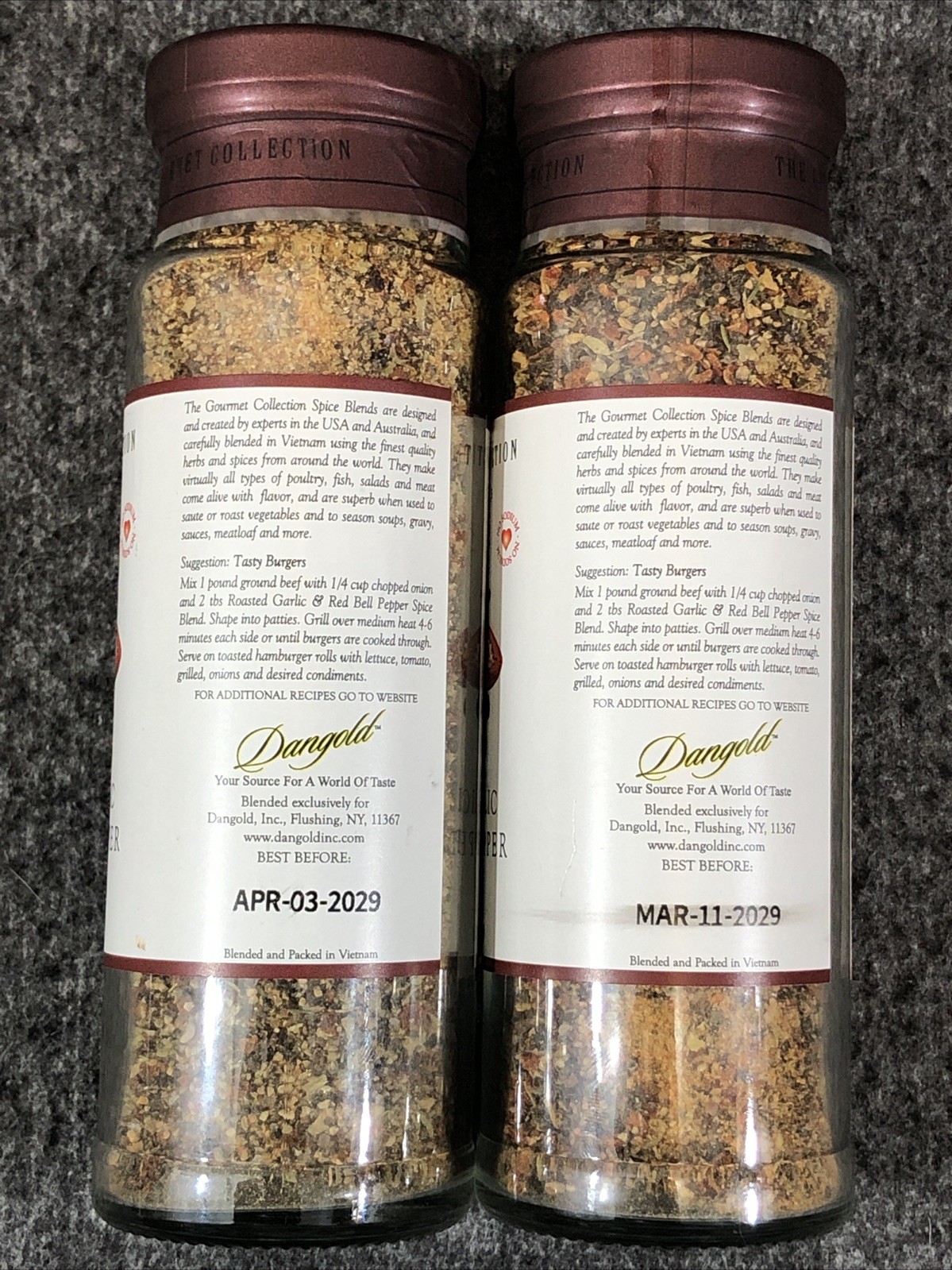 2 PACK ~ Gourmet Collection Spice Blends ROASTED GARLIC & RED BELL PEPPER, 4.9oz