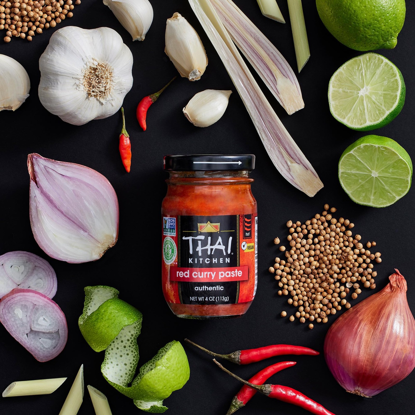 Thai Kitchen Red Curry Paste, Gluten Free, Vegan, 4 Ounce (Pack of 1),