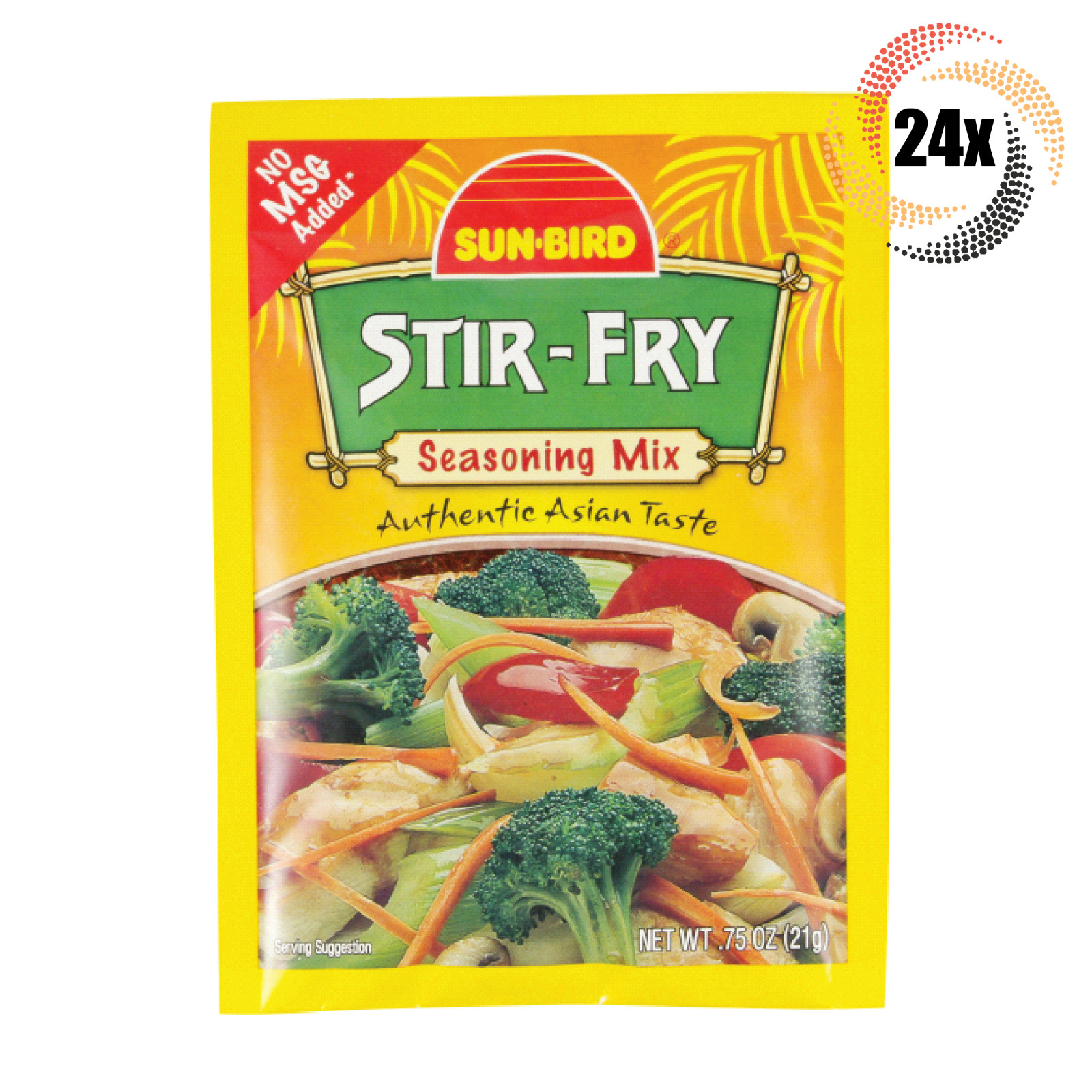 24x Packets Sun Bird Stir Fry Seasoning Mix | Authentic Asian Taste | .75oz