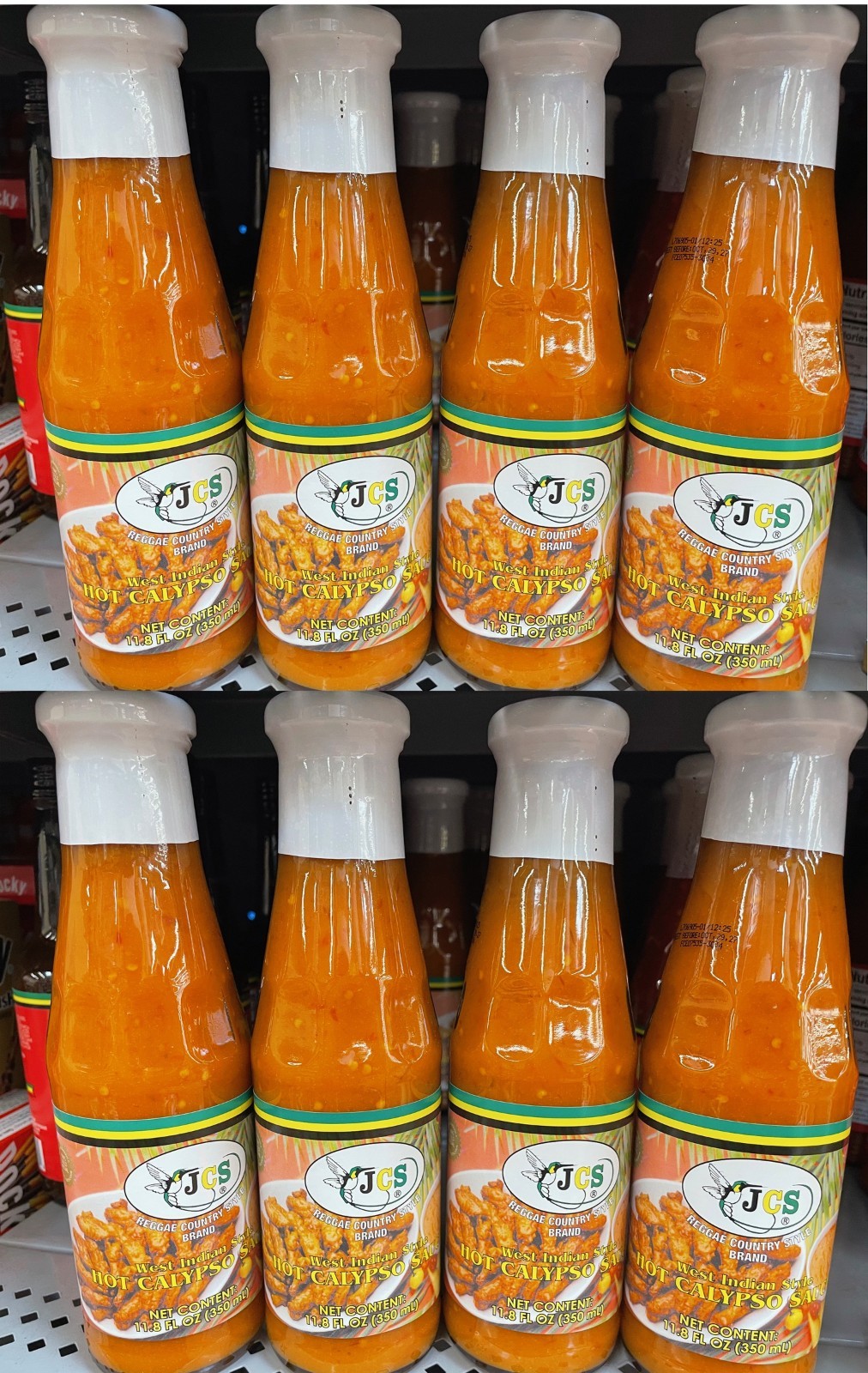 8-Pack JCS Jamaican Hot Calypso Sauce 11.5 oz Bottles – West Indian Bold Style