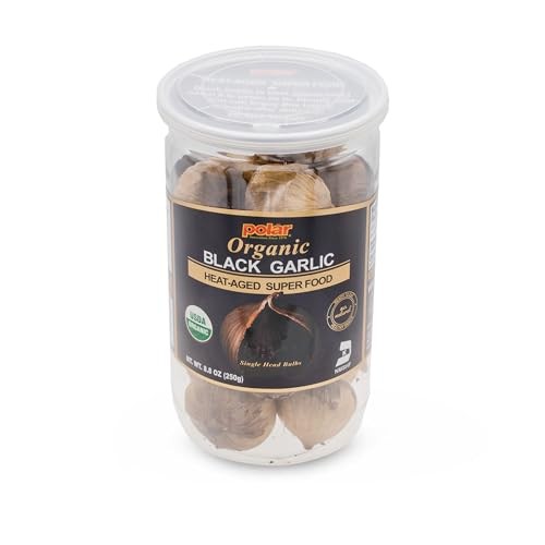 MW Polar USDA Organic Black Garlic 8.8oz (Pack of 1), Whole Bulbs, Pack 1