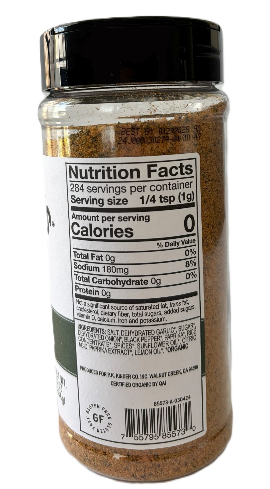 Kinder’s Organic Santa Maria w/ Cracked Pepper & Herbs Seasoning,10oz EXP 1/2028