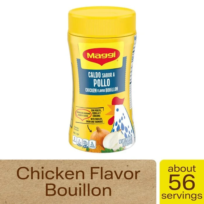 8 Pack of Maggi Granulated Chicken Flavor Bouillon Powder Size 7.9 oz Resealable
