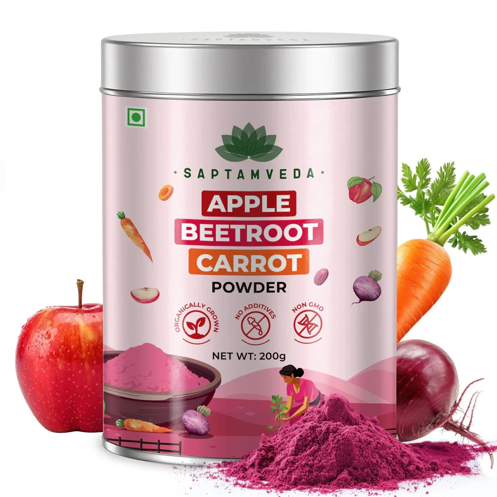Saptamveda ABC Powder Apple Beetroot Carrot Blend Natural Superfood for Energy