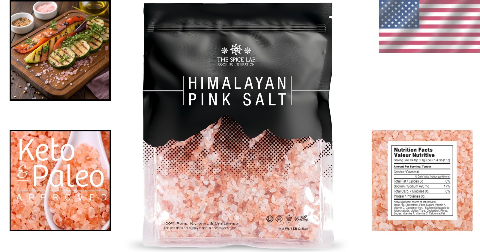 5 lbs of Pure Himalayan Pink Salt – Gourmet Coarse Crystal for Health & Flavor