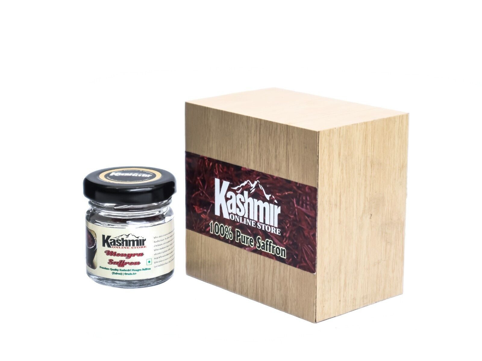 A+ Grade Premium Quality Red Kashmiri Saffron Original Pure 3Gm Kesar Spice Box.