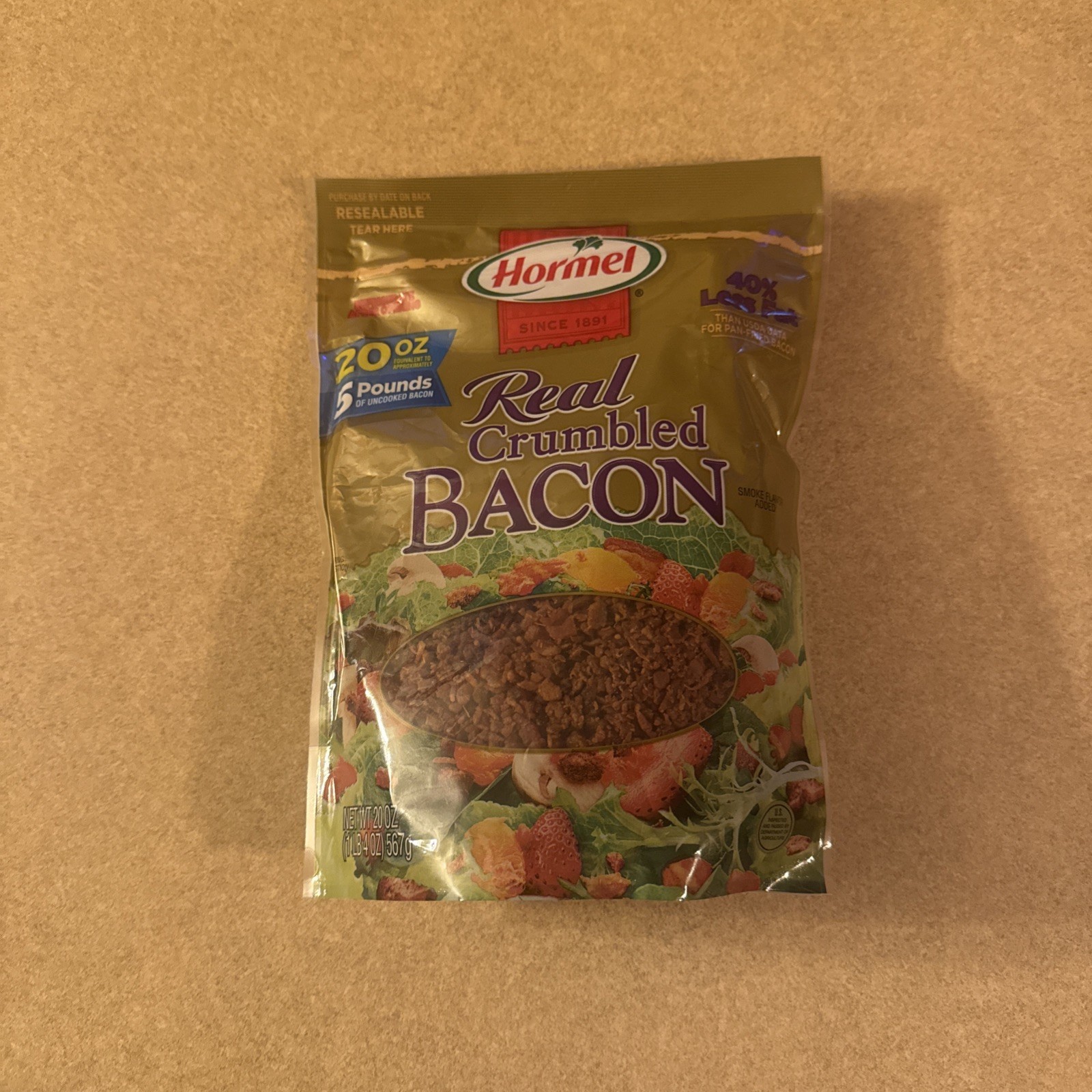 Hormel Premium Real Crumbled Bacon, 20 Oz Pouch