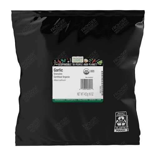 Organic Garlic Granules – Kosher Bulk Spice Refill, 16oz Seasoning for Cooking