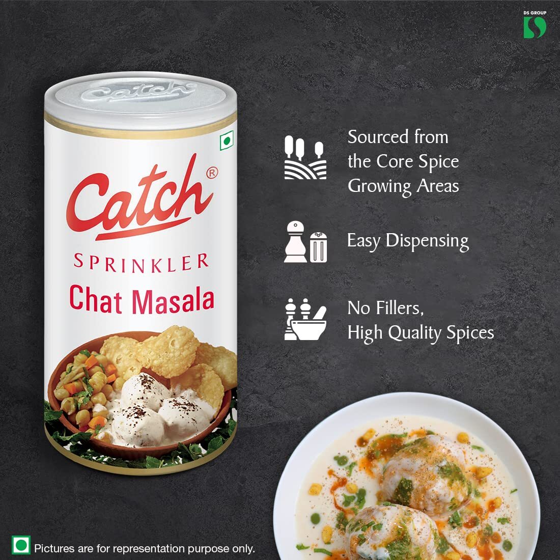 Catch Sprinkles Chat Masala, 100g Easy to Store – Tabel top dispenser