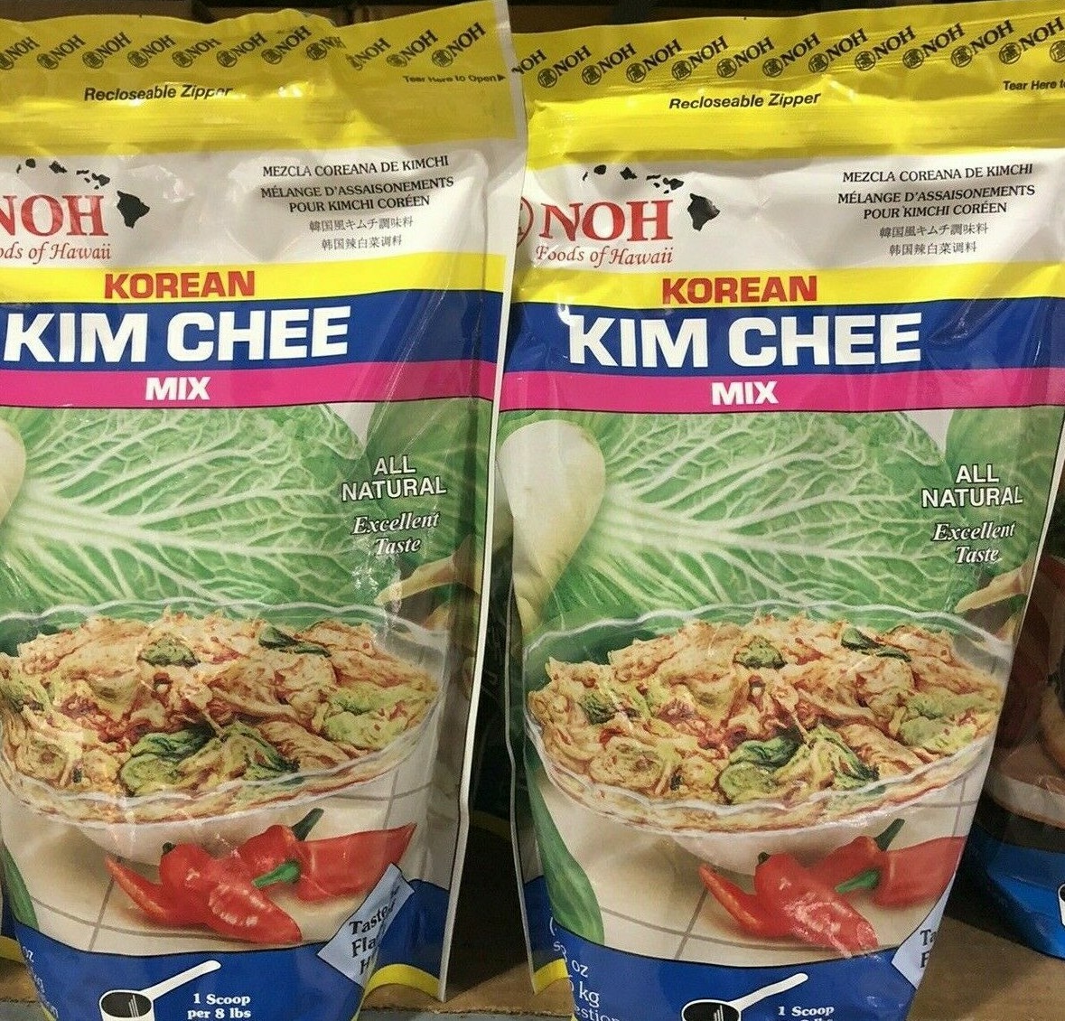 Lot of 2 – NOH Foods of Hawaii KOREAN KIM CHEE MIX 3 LB NO MSG Made in USA