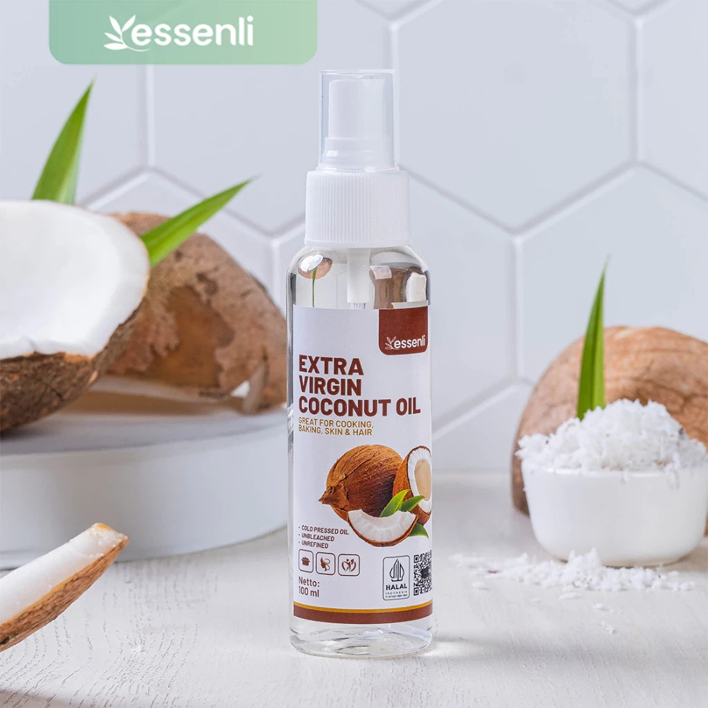 ESSENLI Extra Virgin Coconut Oil Spray VCO 100ml Premium Quality Without Mixture