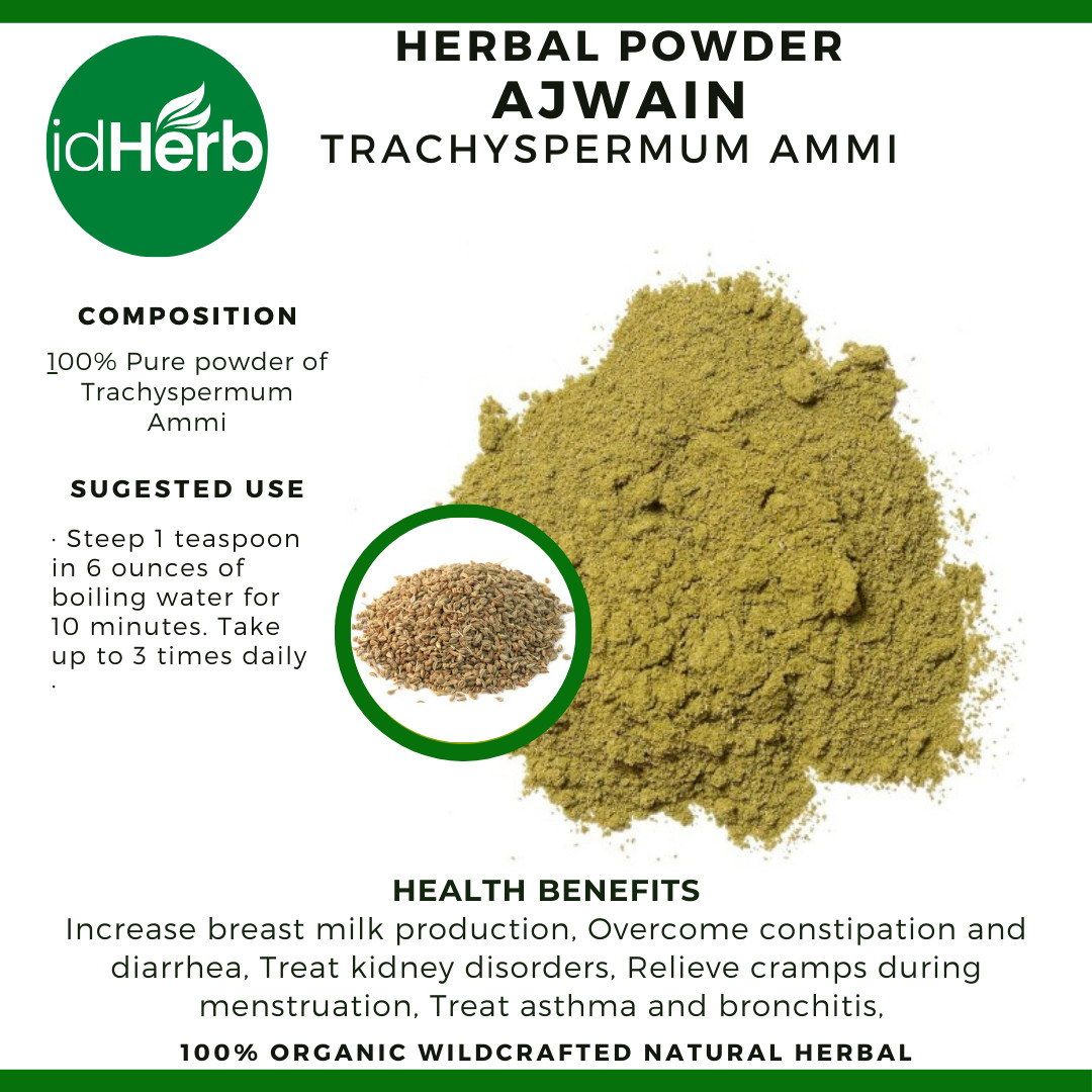 50 g – 500 g Powder Of Ajwain Trachyspermum Ammi Herbs Organic WildCrafted