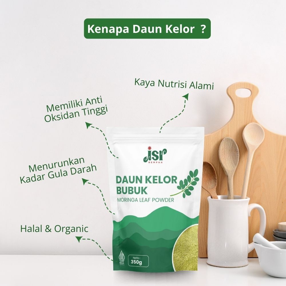 Moringa Leaf Powder 350g fine herbal drink and cooking use organic artisan