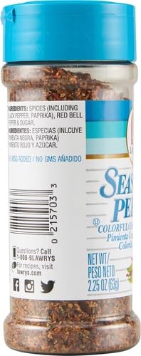 Lawry’s Pepper Seasoning Course Ground, 2.25 Oz (Pack 2.2 Ounce of 2)