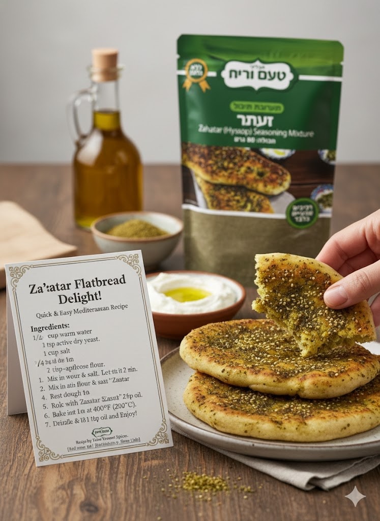 Authentic Israeli Za’atar Spice 4-Pack 320g Kosher Gluten-Free Middle Eastern