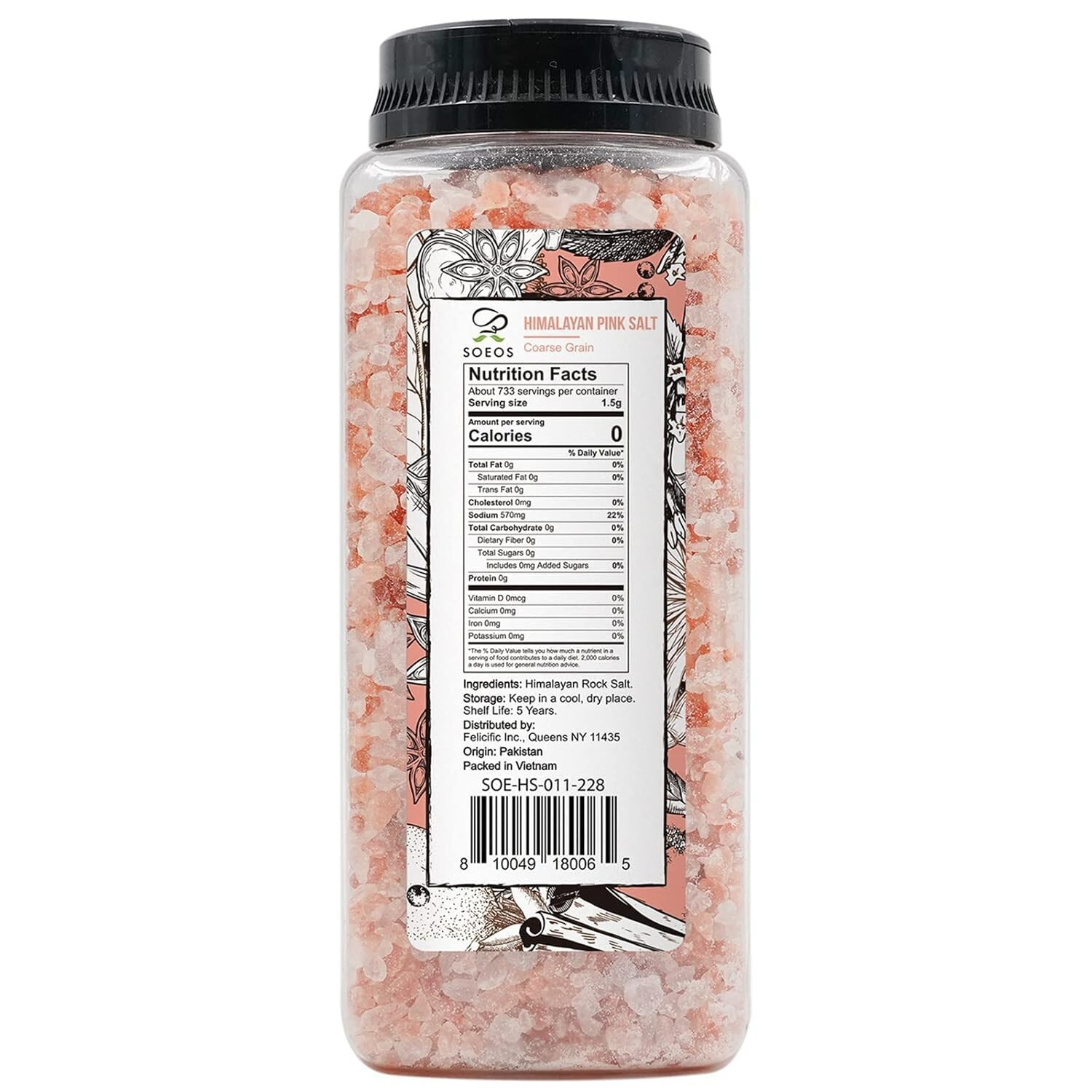39oz Himalayan Sea Salt Refill – Non-GMO, Kosher, Coarse Grain Perfection