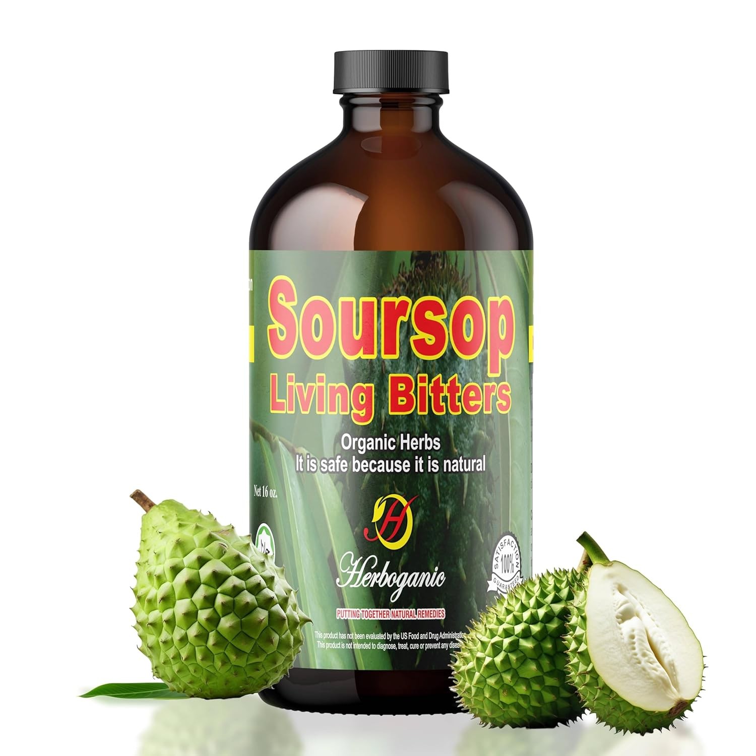 Herboganic Soursop Bitters Liquid | Natural Living 16 Fl Oz (Pack of 1)