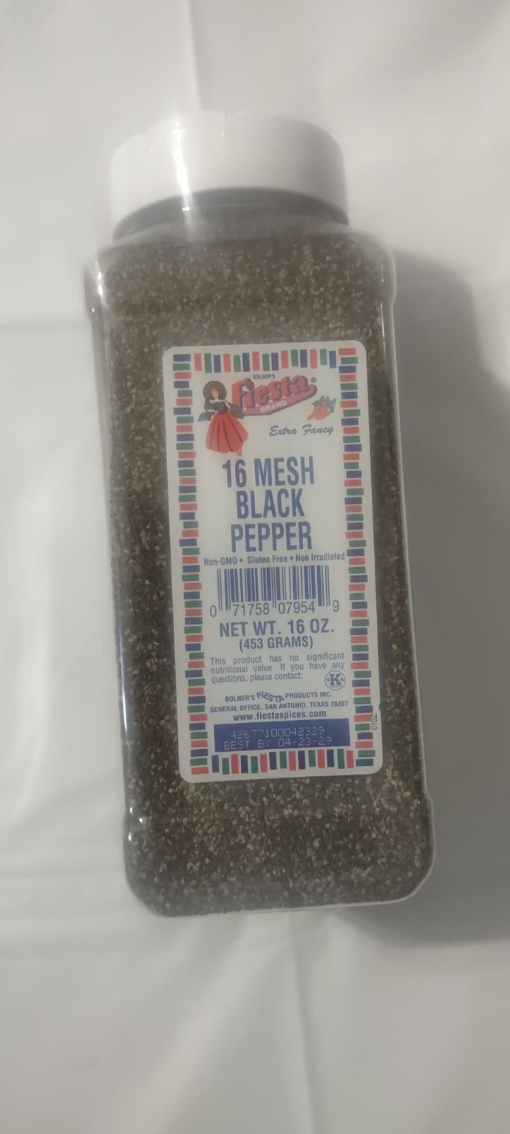 Fiesta 16 Mesh Black Pepper Single Spice Pantry Container 16 oz (453 grams)
