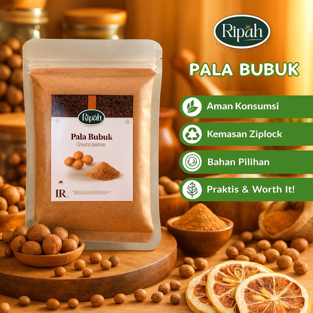 3x Ground Nutmeg Powder 30g (90g total) warm baking spice