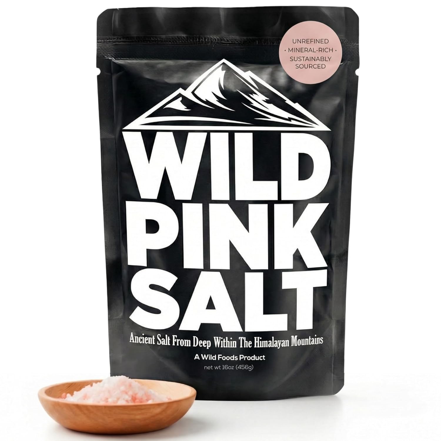 16 oz Pink Himalayan Salt, Fine Ground for Table and Cooking