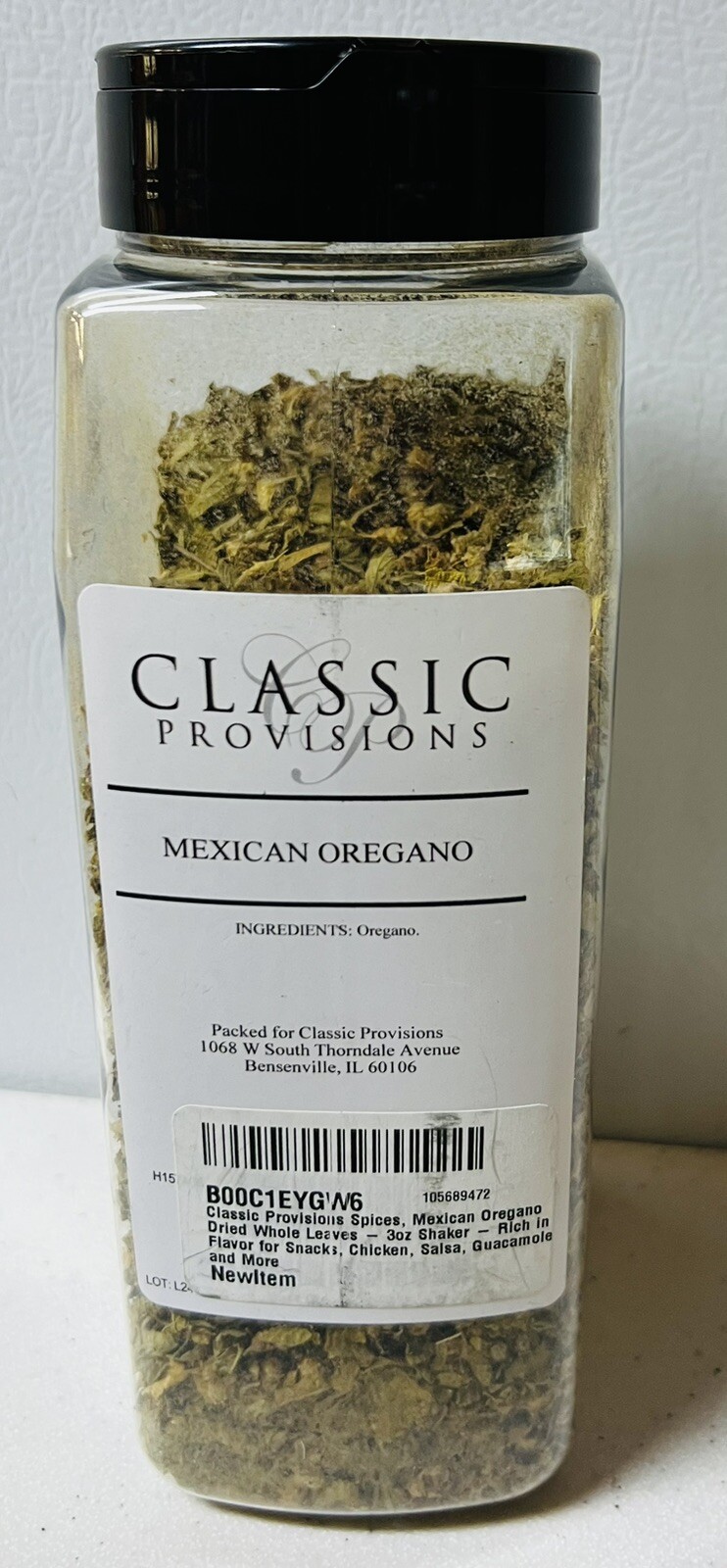 Classic Provisions Mexican Oregano Spice Large Container NEW