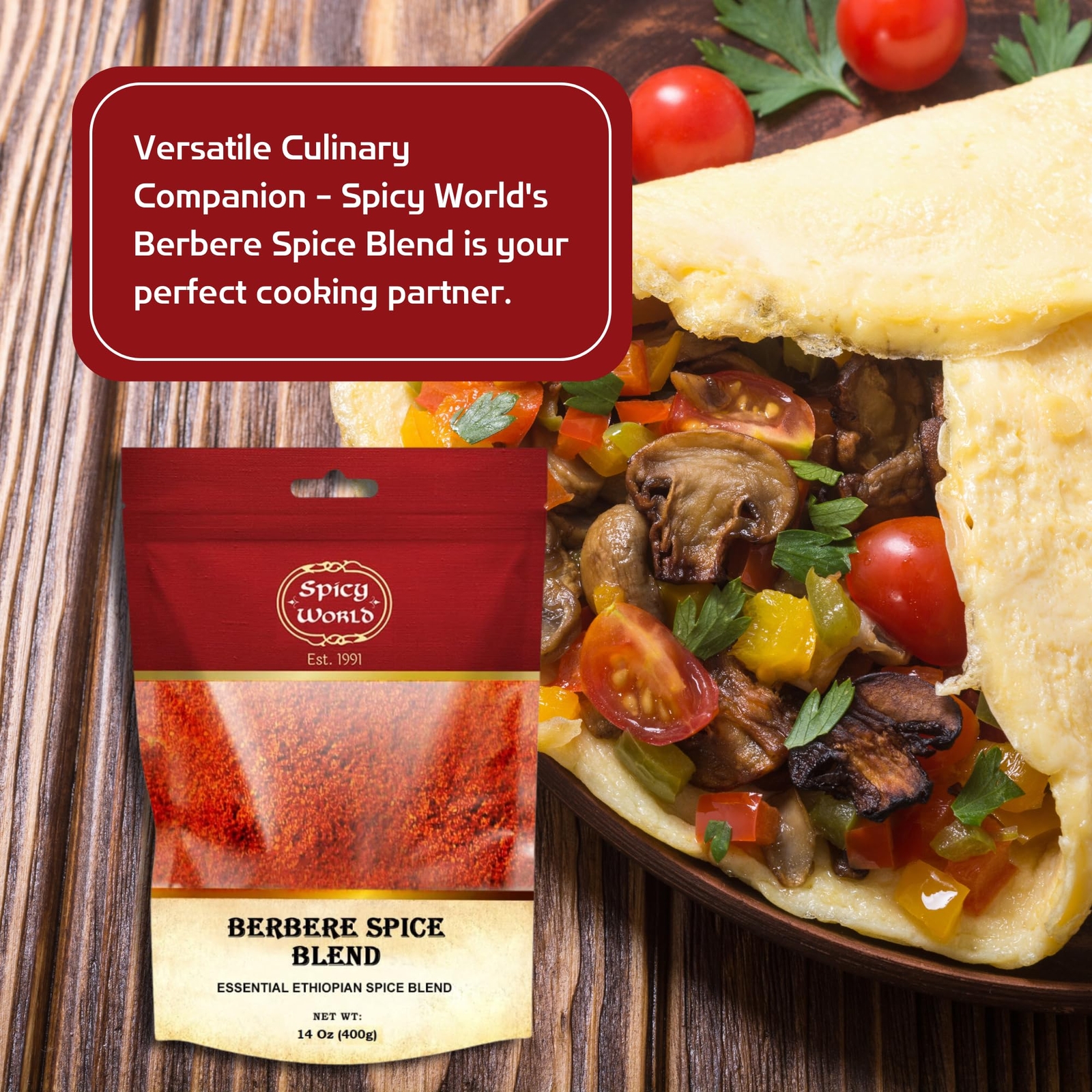 Spicy World Berbere Spice Blend | Authentic Ethiopian Seasoning Hand-Blended