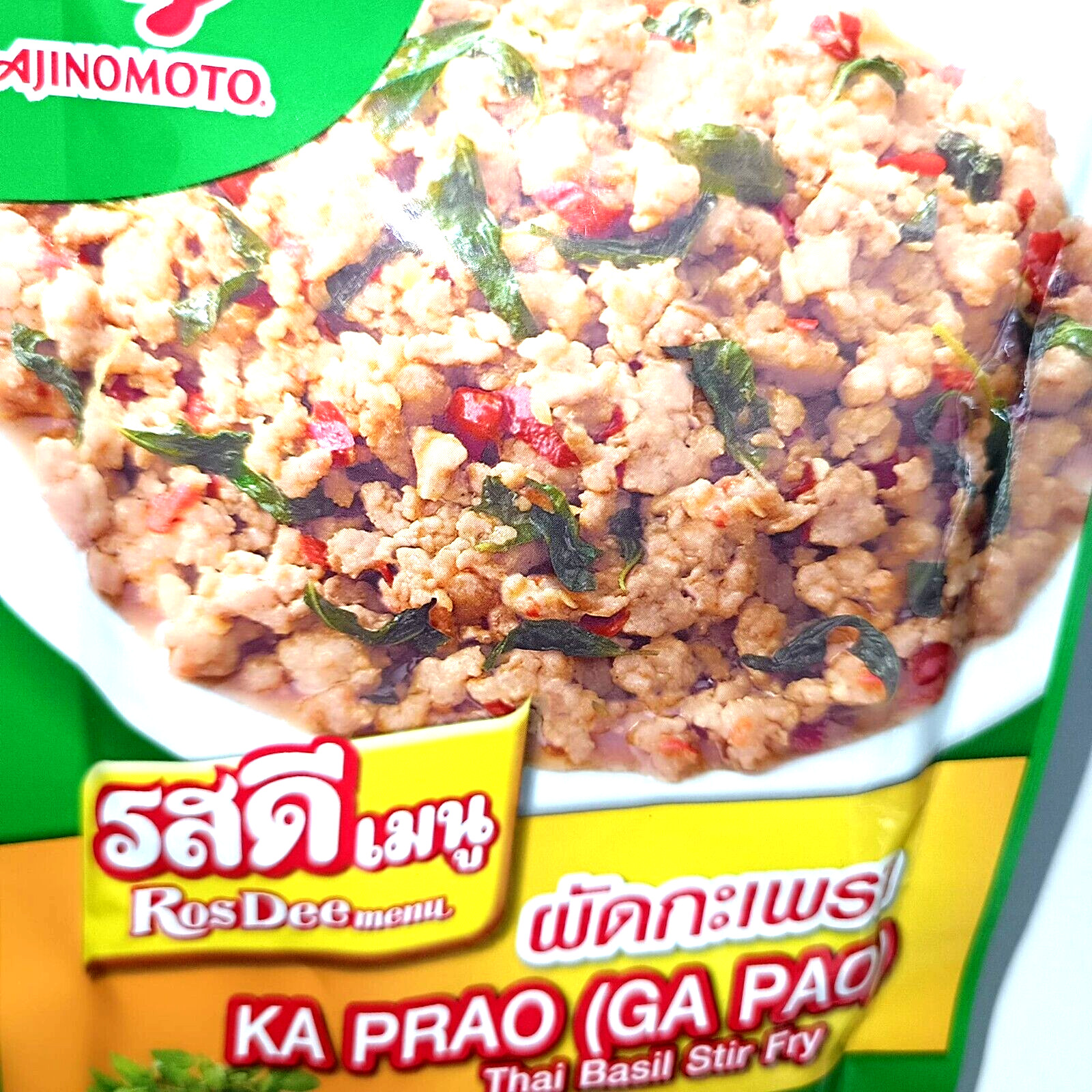 Rosdee menu KA PRAO Thai basil stir fry spicy basil Aroma Thai 50g.x5