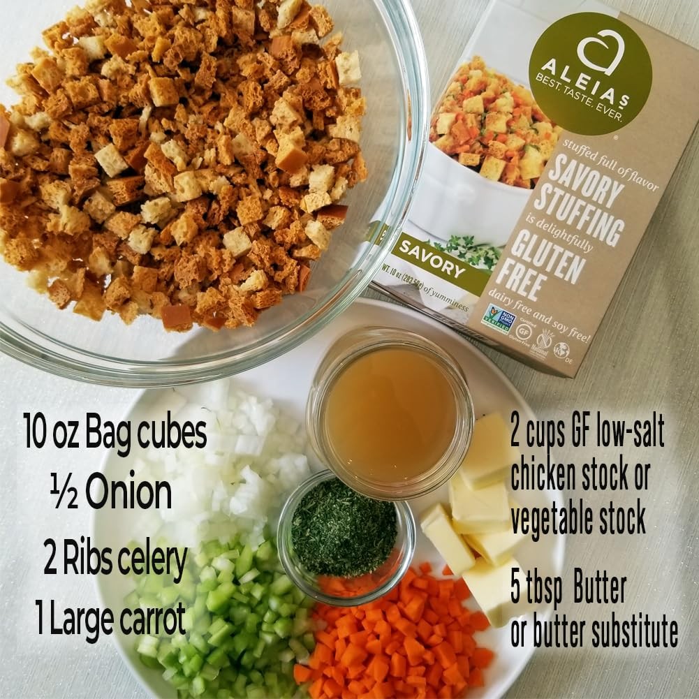 Aleia’s Gluten Free Savory Stuffing Mix – 10oz (1 Pack) 10 Ounce (Pack of 2)