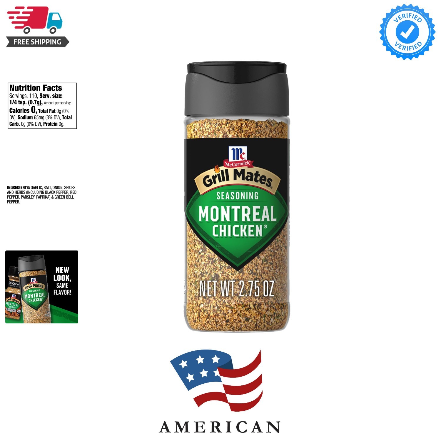 McCormick Montreal Chicken Seasoning, 2.75 oz