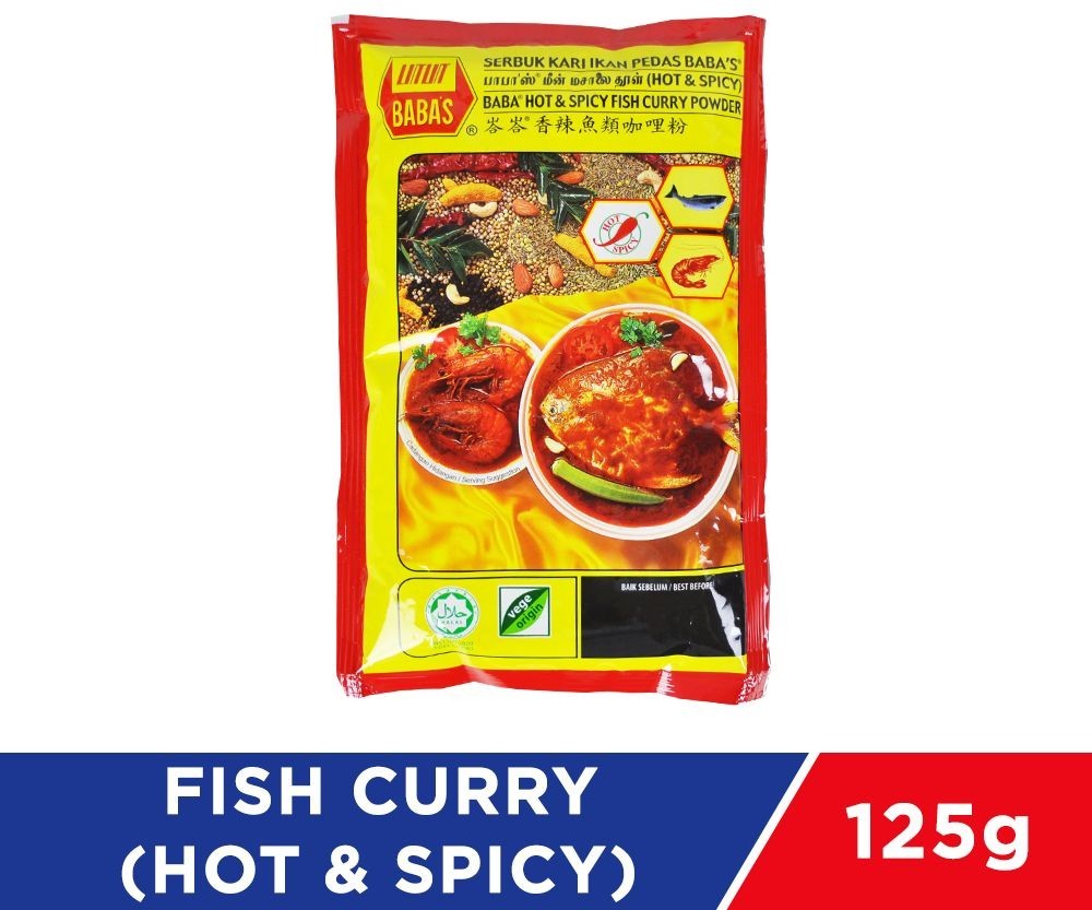 BABA Hot & Spicy Fish Curry Powder 125G