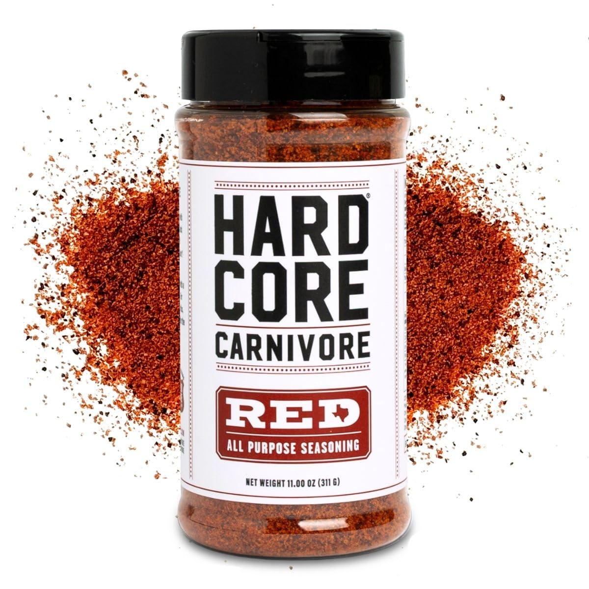 Hardcore Carnivore Red All Purpose Seasoning 11 oz Shaker TexasMade, for Pork…