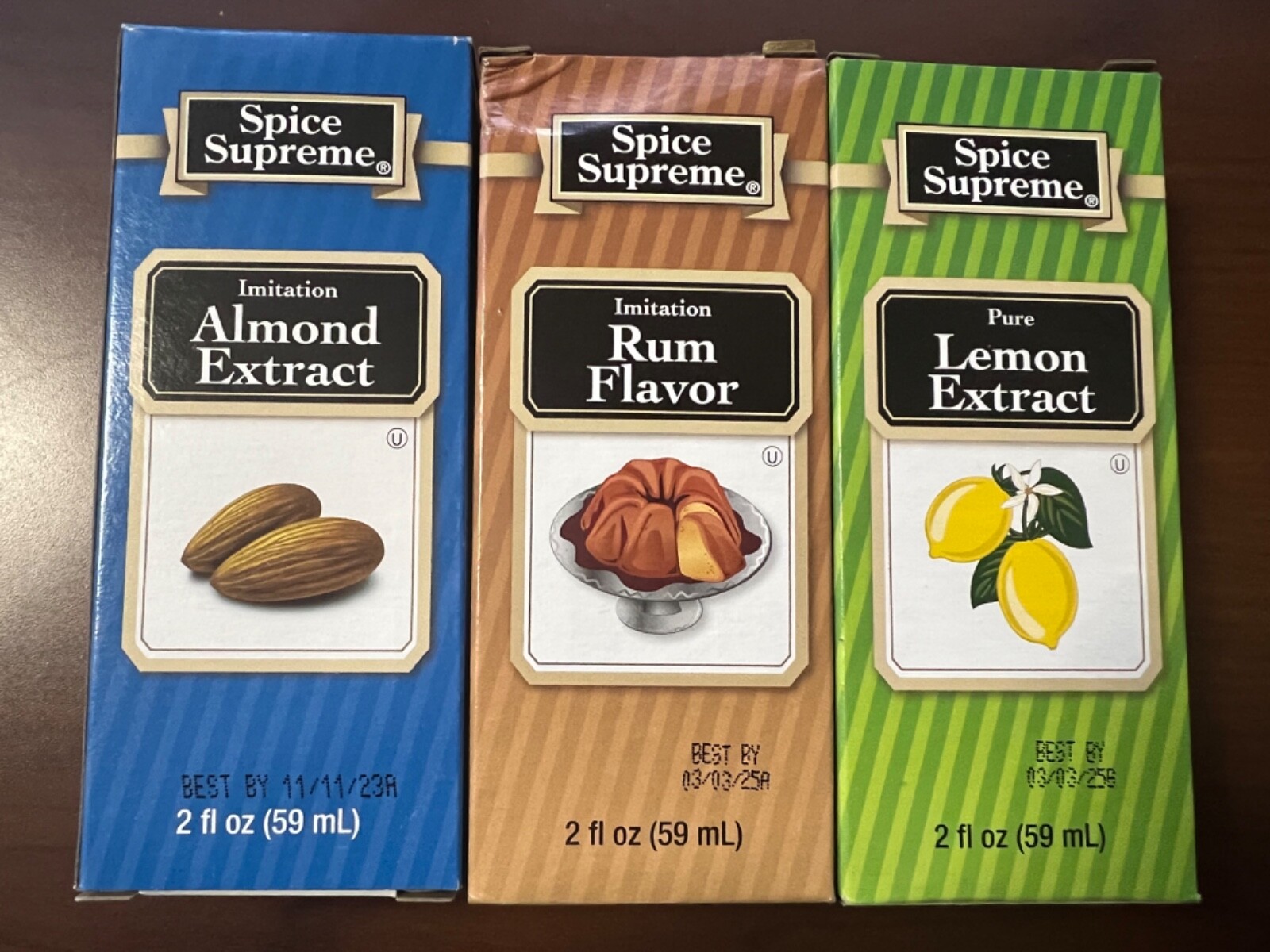 Spice Supreme® IMITATION ALMOND EXTRACT- Rum Flavor – Lemon Extract USA Made