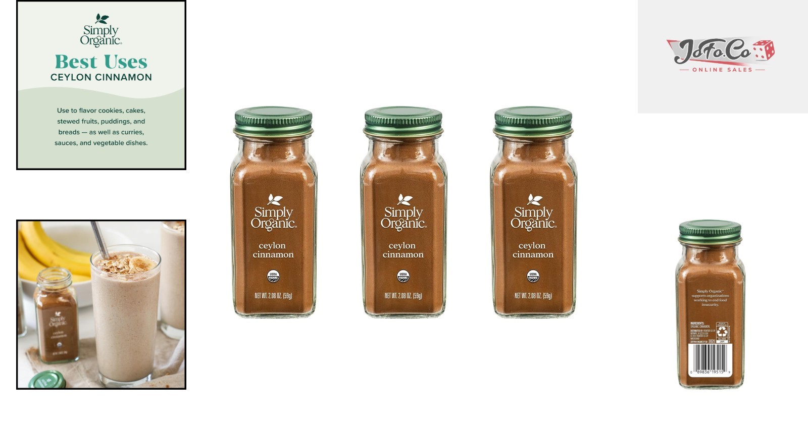 Kosher Certified Organic Ceylon Cinnamon 3-Pack – 2.08 Oz for Gourmet Recipes