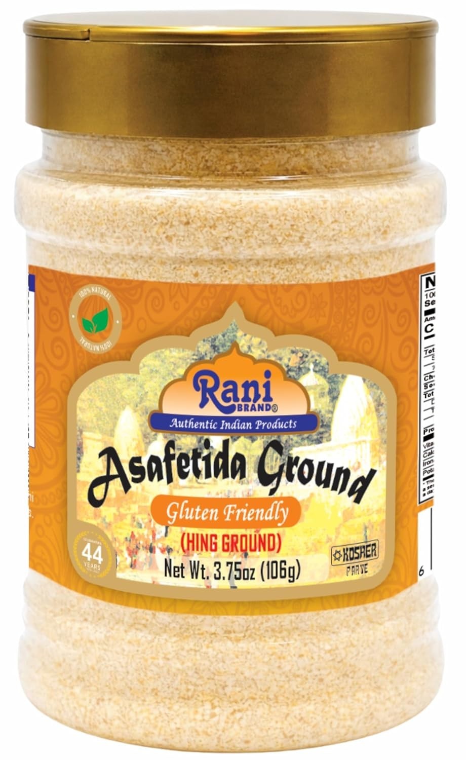 Rani Asafetida Hing Ground 3.75oz 106g Gluten Friendly, PET Jar ~ All Natural…
