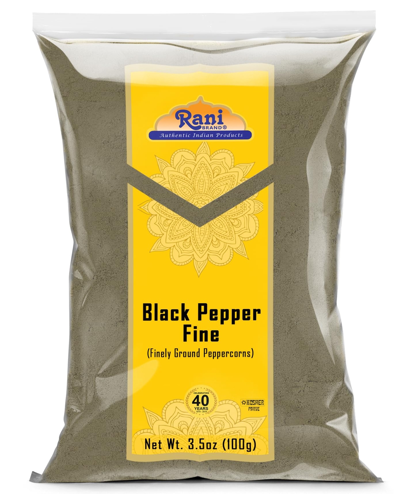 Rani Black Pepper Fine Powder 80 Mesh, Premium Indian 3.5oz (100g)