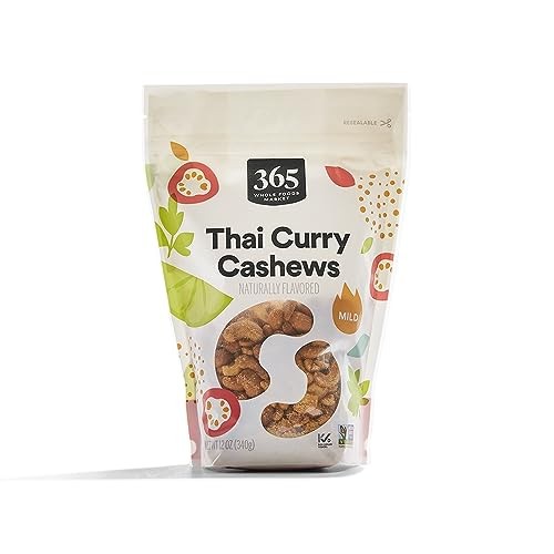 365 Whole Foods Market Thai Curry Cashews 12 Ounce