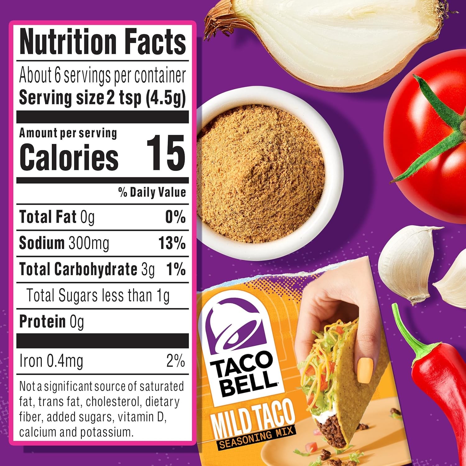 Taco Bell Mild Seasoning Mix 1 oz Original Packet