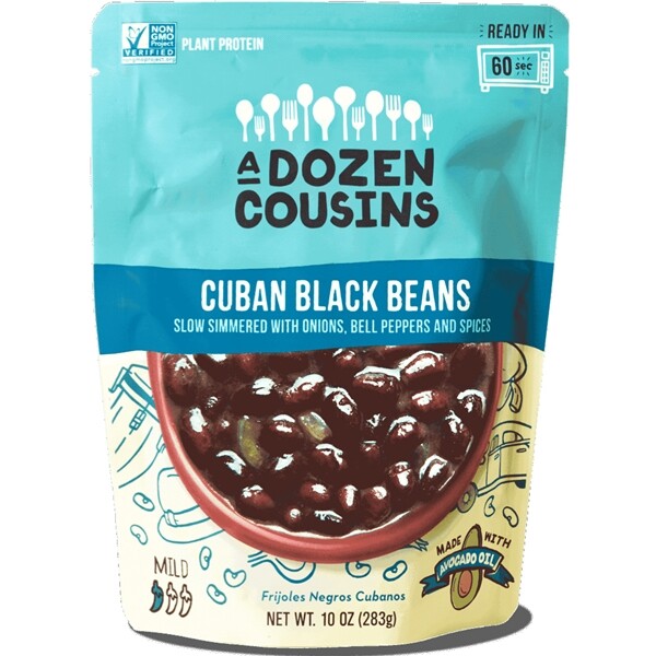 A Dozen Cousins Cuban Black Beans – Plant Based Protein, Vegan (Pack of 3)