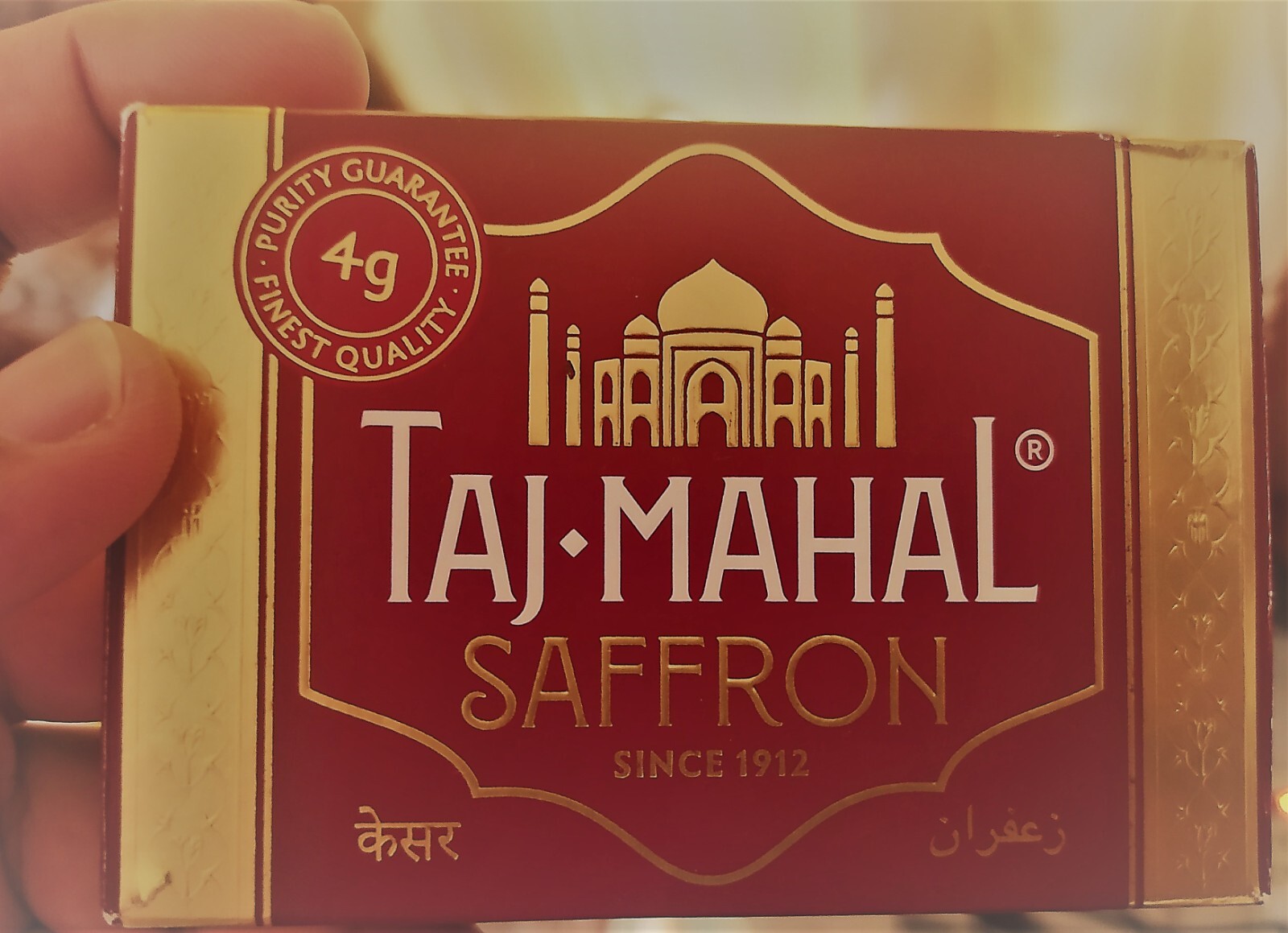 Taj Mahal Finest Quality Saffron, 4g Pure Spanish Saffron spice