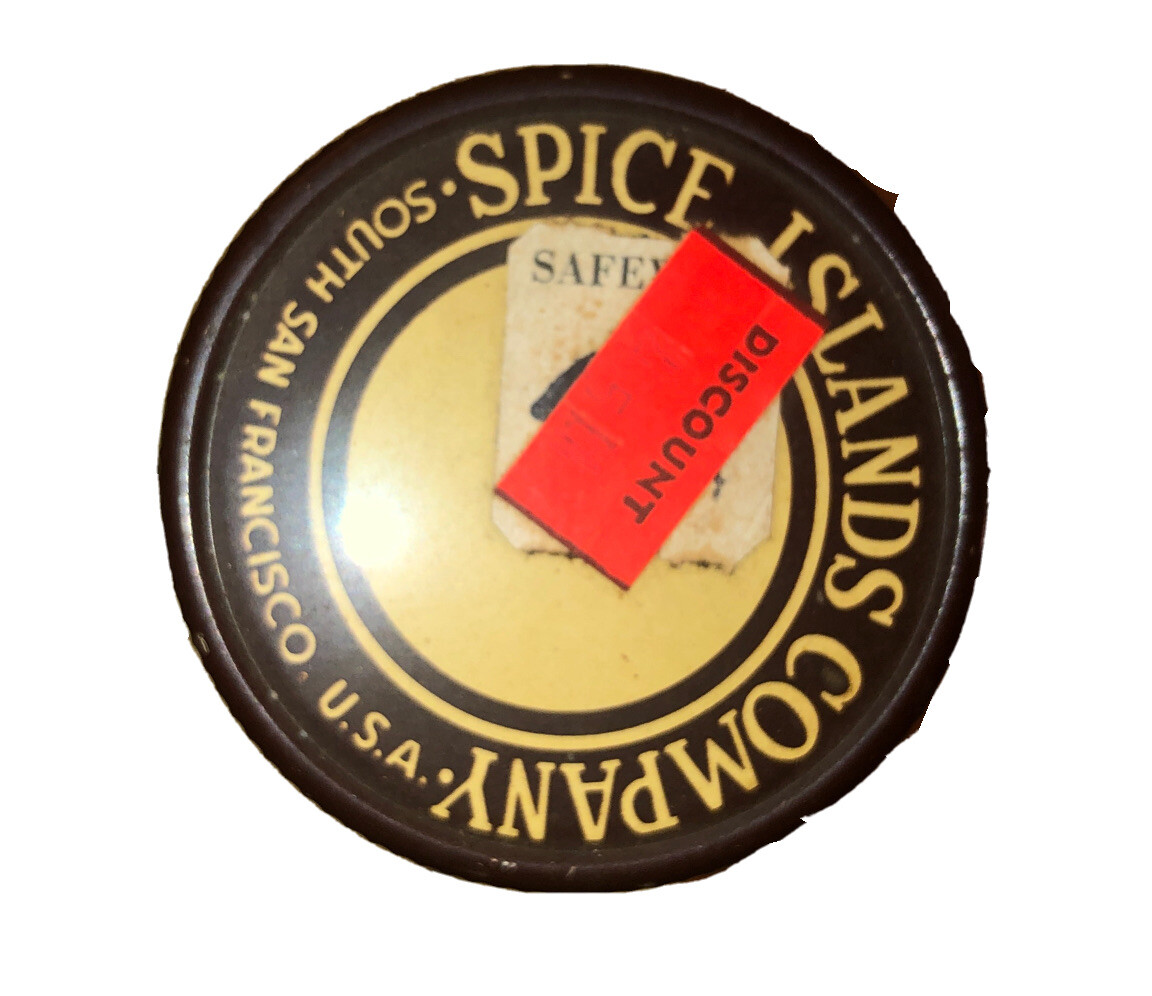 Spice Islands Poppy Seeds Glass 2-1/2 Oz. San Francisco *Sealed 1950’s-60’s