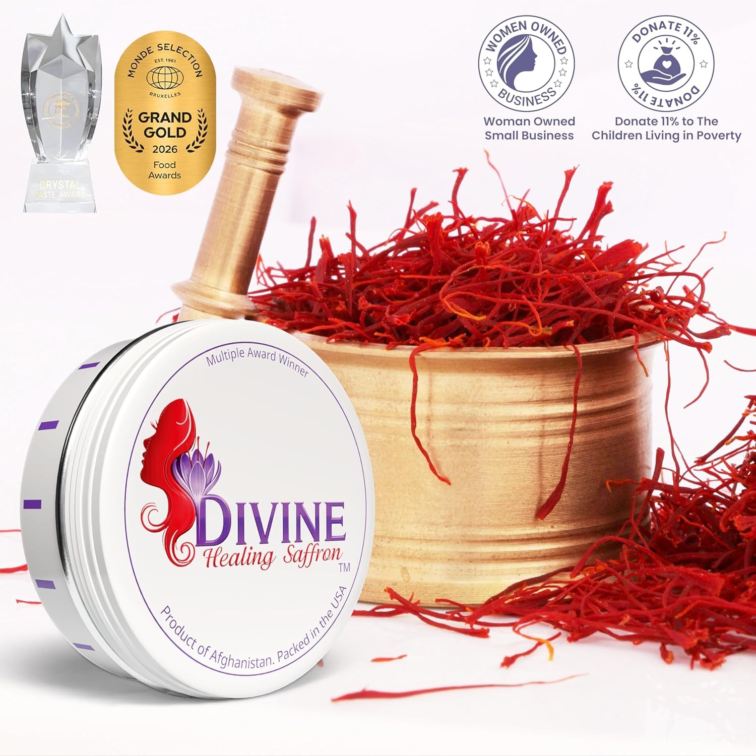 100% Pure Fresh Saffron Threads from Afghanistan Premium Award Winning