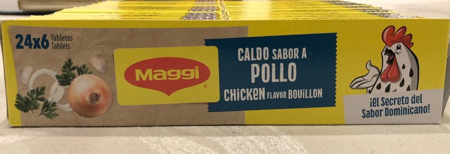 BEST BY 03/2023 3.48 LBs MAGGI CHICKEN FLAVOR BOUILLON – 144 TABLETS FULL CASE
