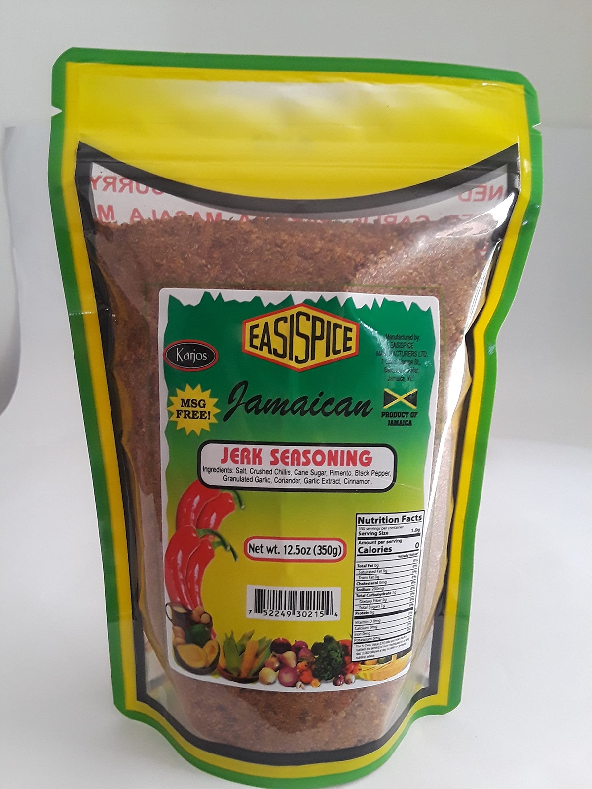 Easispice Jamaican Jerk Seasoning 12.5 Ounce Great Taste Rub Pack of 1