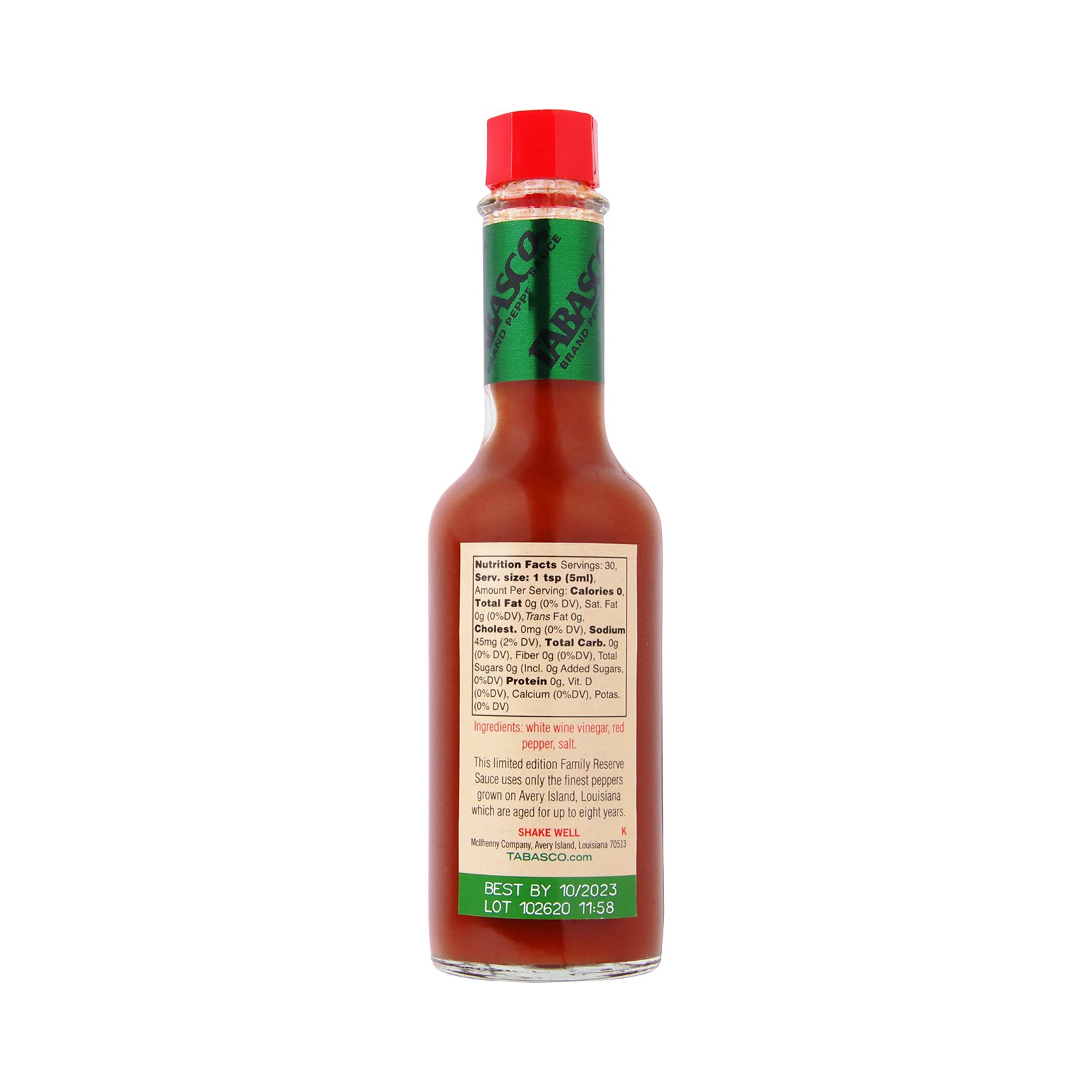 TABASCO Brand Family Reserve Pepper Sauce, Mild Hot Sauce, Glass Bottle, Exclusi