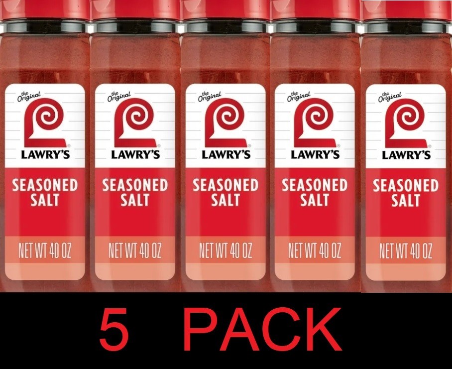 LAWRY’S The Original Seasoned Salt 40 oz Container – 5 PACK