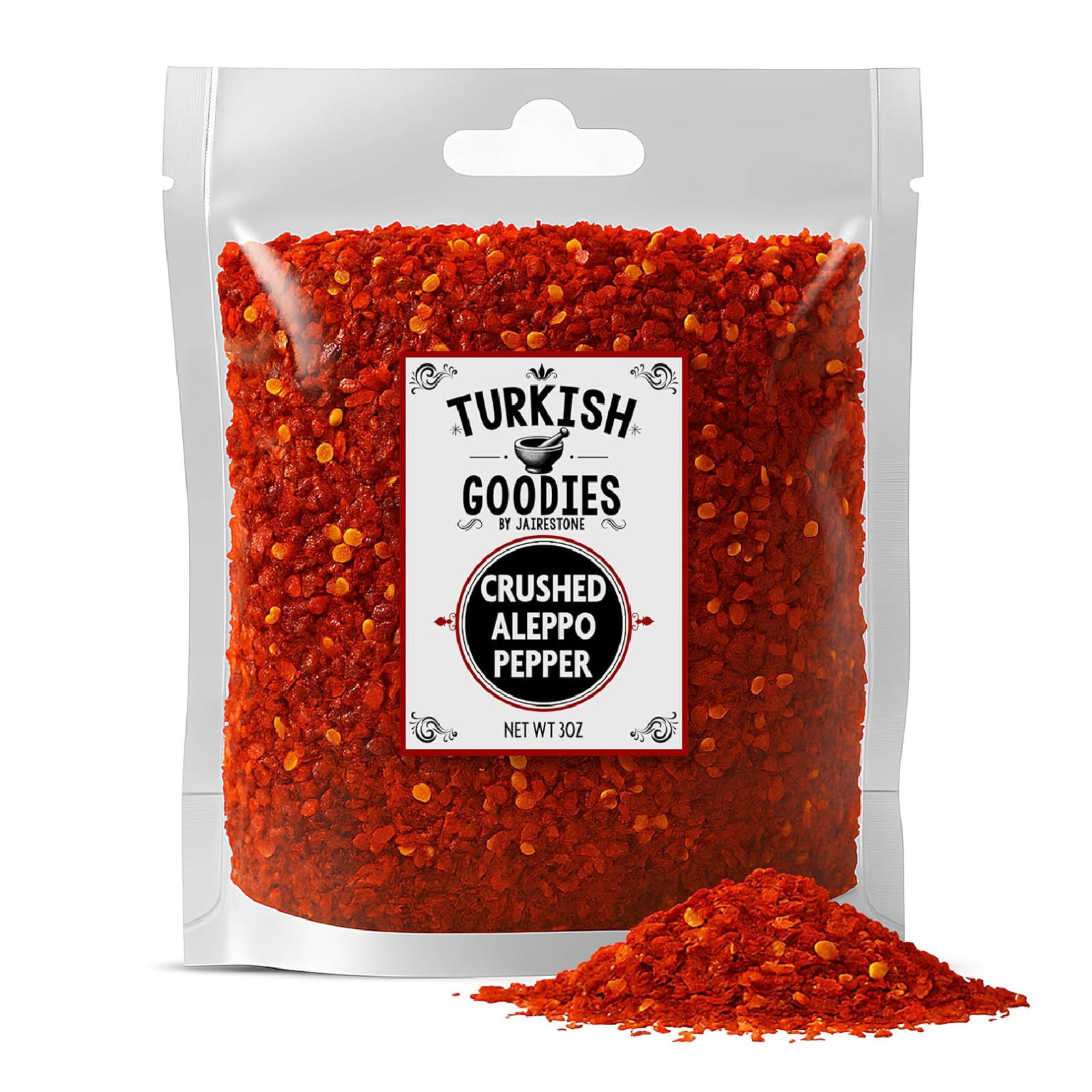 Aleppo Pepper – Turkish Red Chili Flakes (Pul Biber) by Turkish Goodies | 3oz Ba