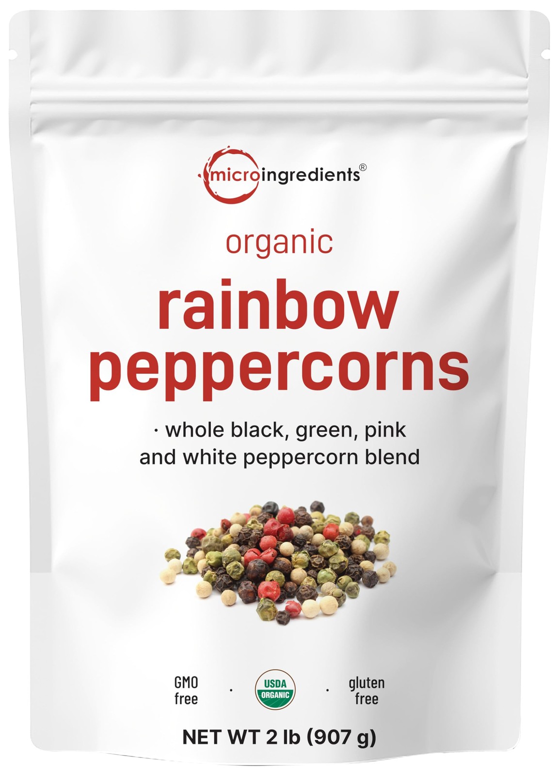 Micro Ingredients Organic Rainbow Peppercorns, 2 lbs